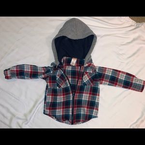 Boys flannel hoodie wonder nation